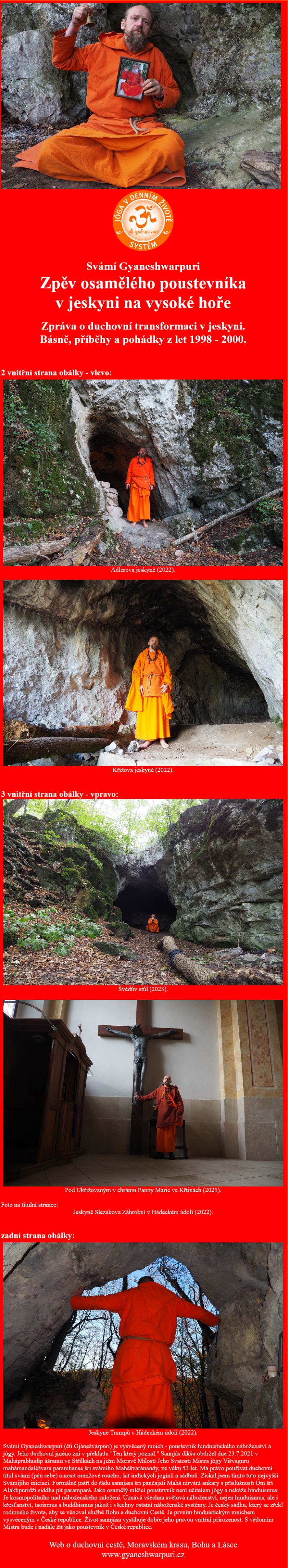 Zpěv osamělého poustevníka v jeskyni na vysoké hoře - návrh obálky